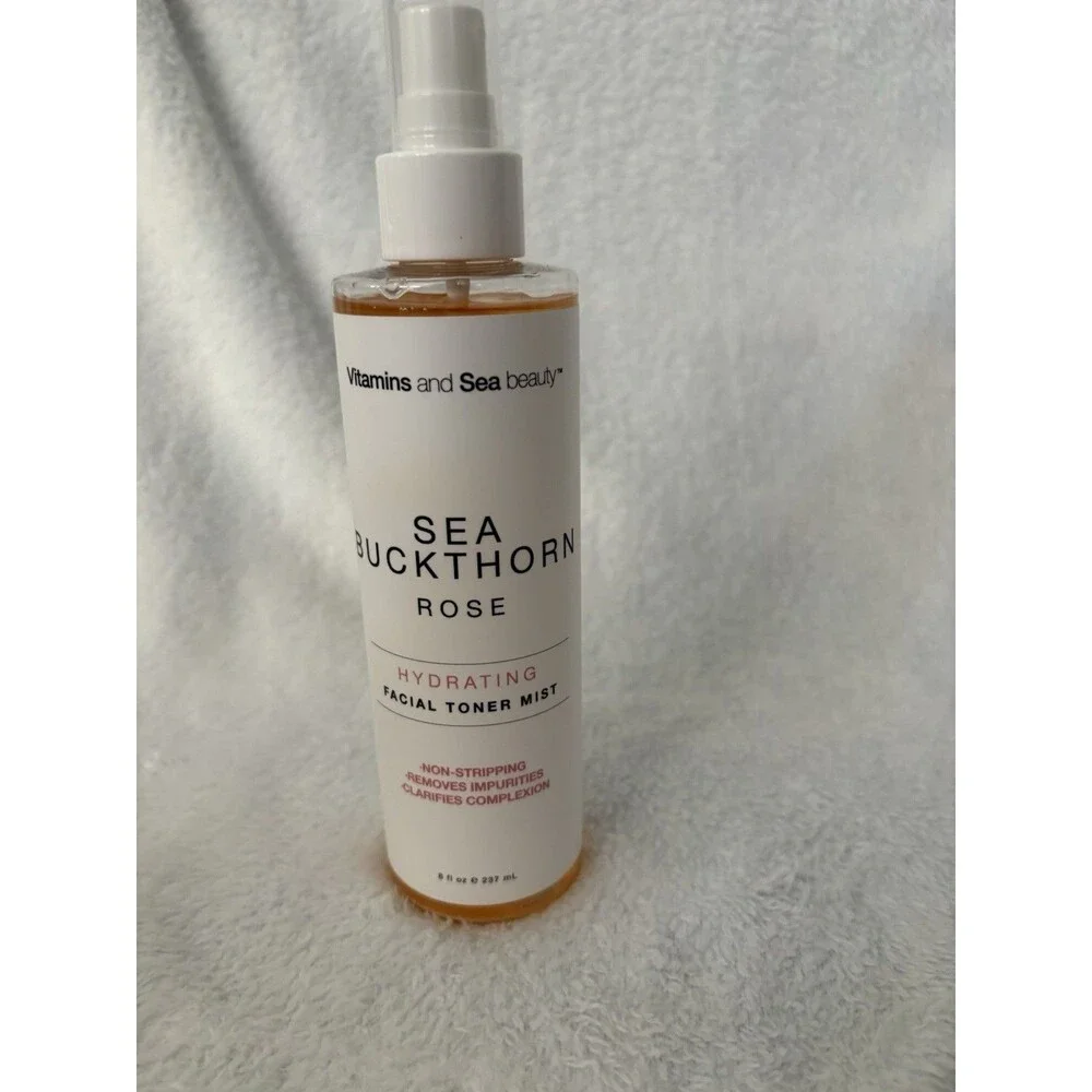 Vitamins and Sea Beauty Sea Buckthorn Rose Hydrating Facial Toner Mist 8oz New